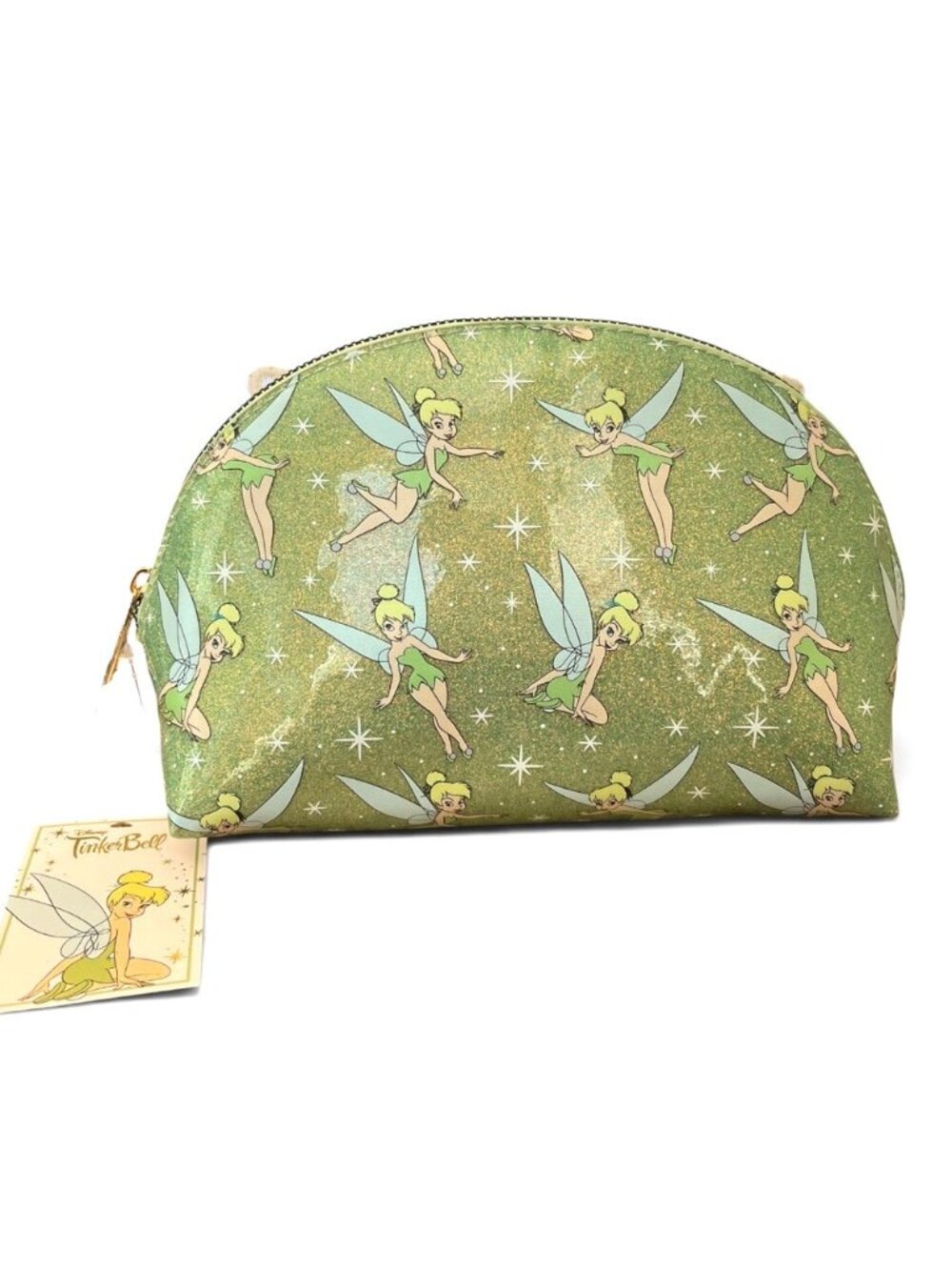 Disney Tinker Bell AOP Wings Cosmetic Case Makeup Bag Shine Pixie Dust NWT